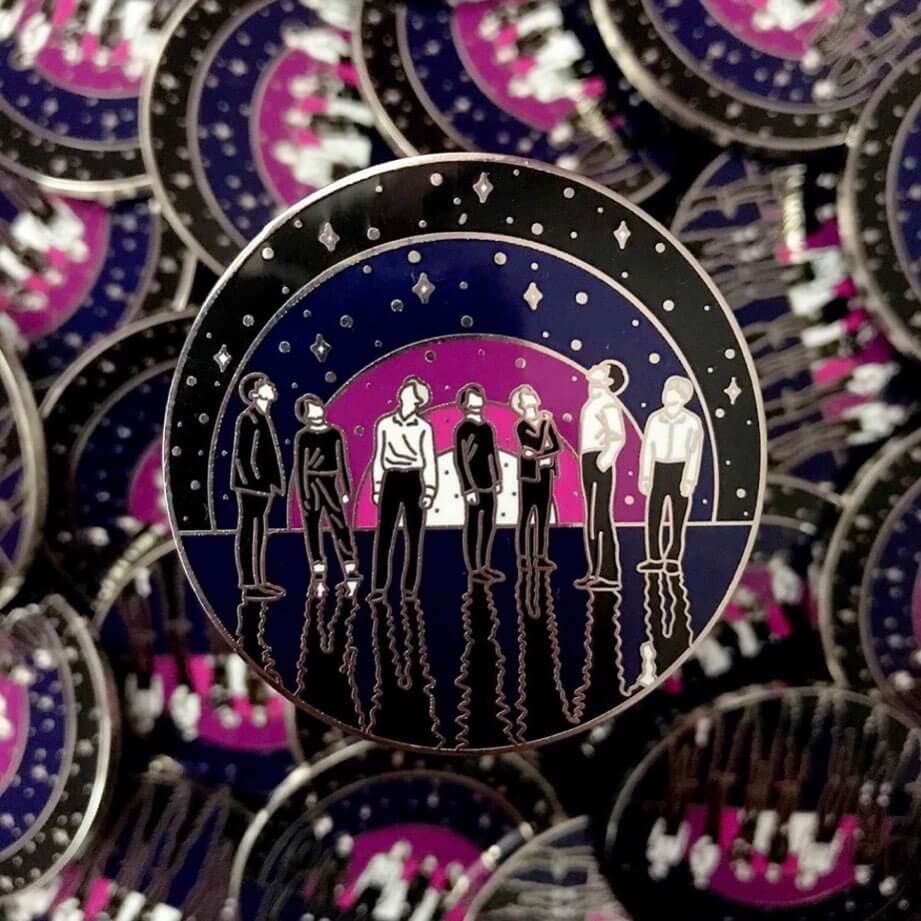 BTS hard enamel pin