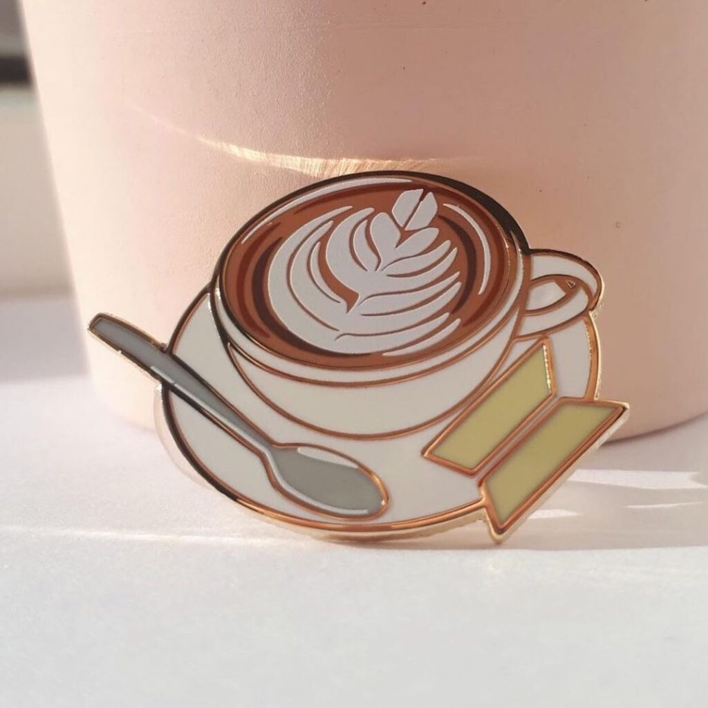 coffee hard enamel pin