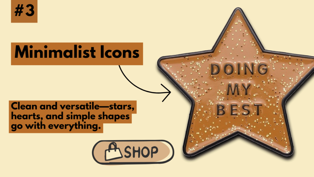 minimalist icons pins backpack pin