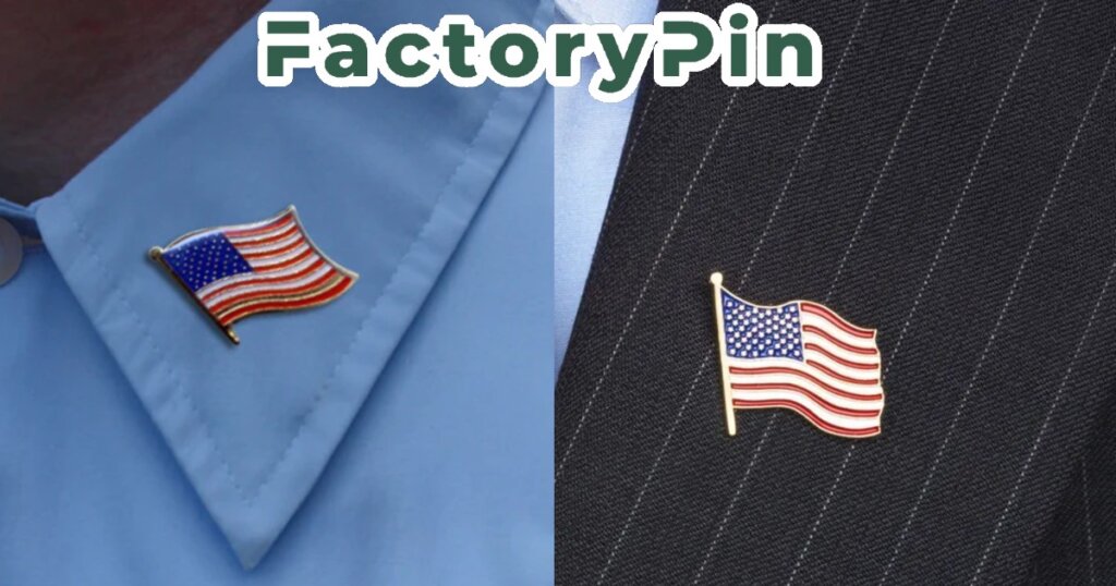 wear amercian flag pins on the left side
