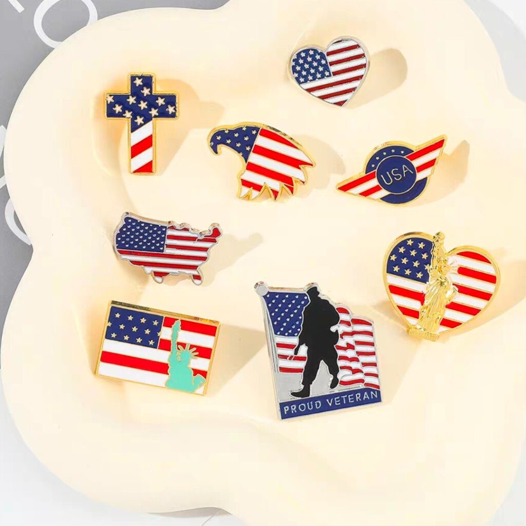 amercian flag pins