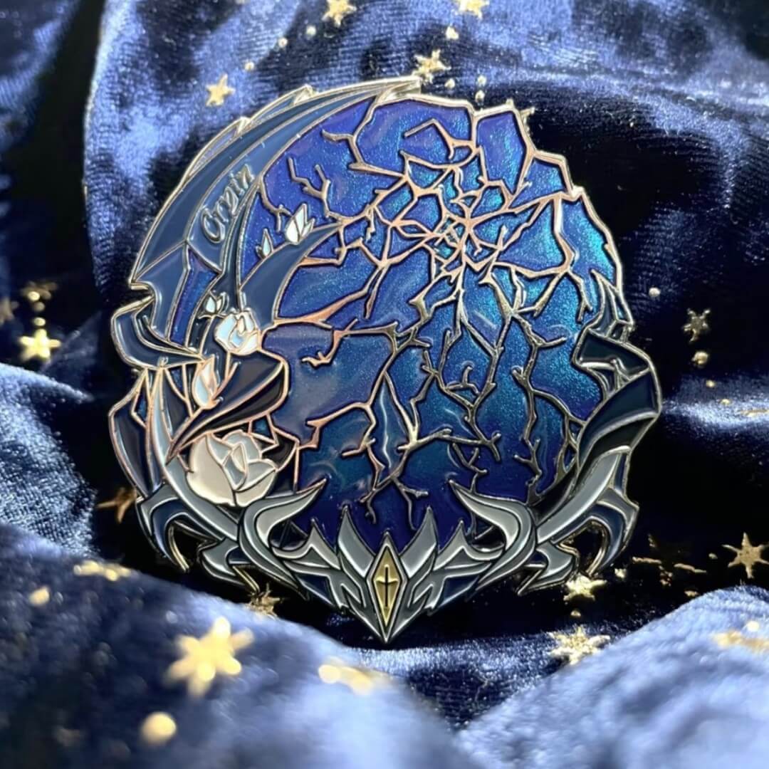 sandblasting & transparent effect in custom pins factorypin