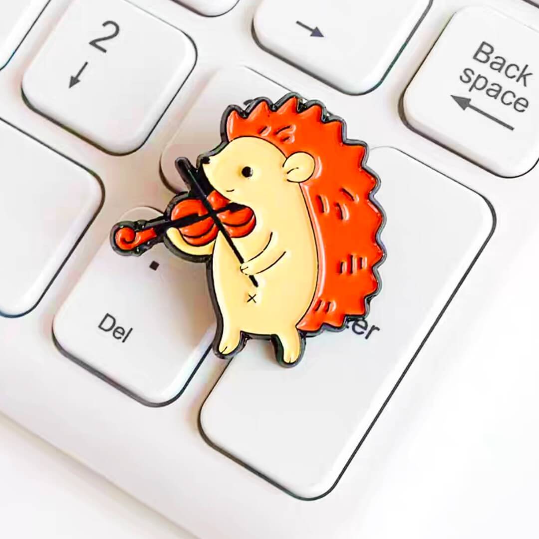 hedgehog lapel pin