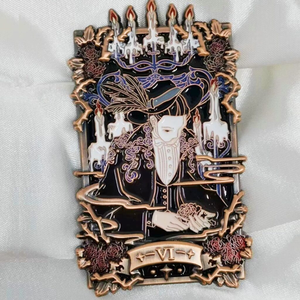 antique brass 3d enamel pin