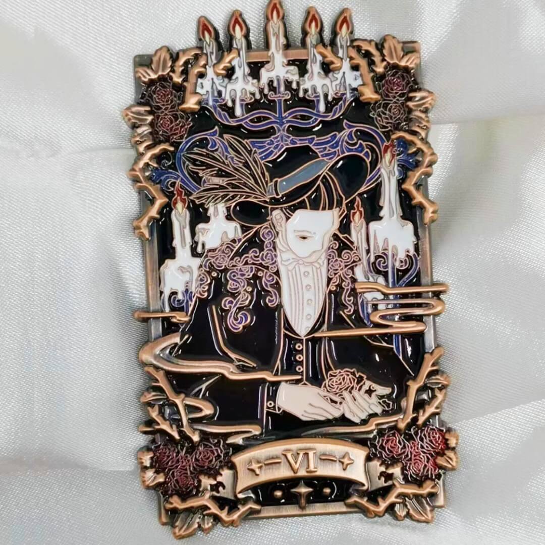antique brass 3d enamel pin