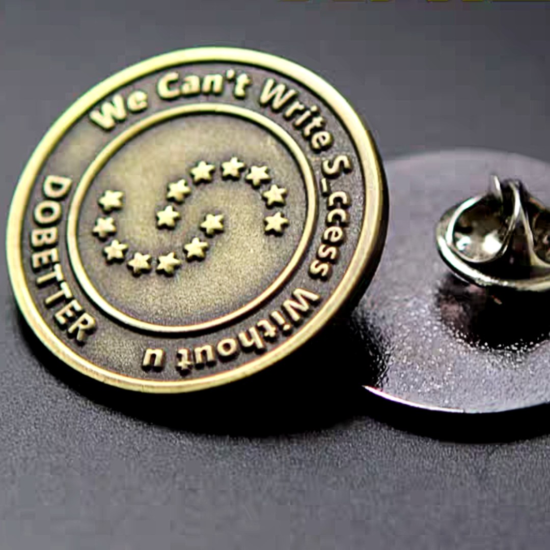 Team achievement die struck award pin