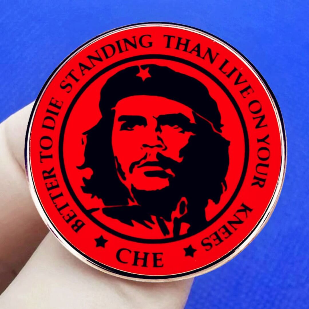 Che Guevara portrait offset printed pin