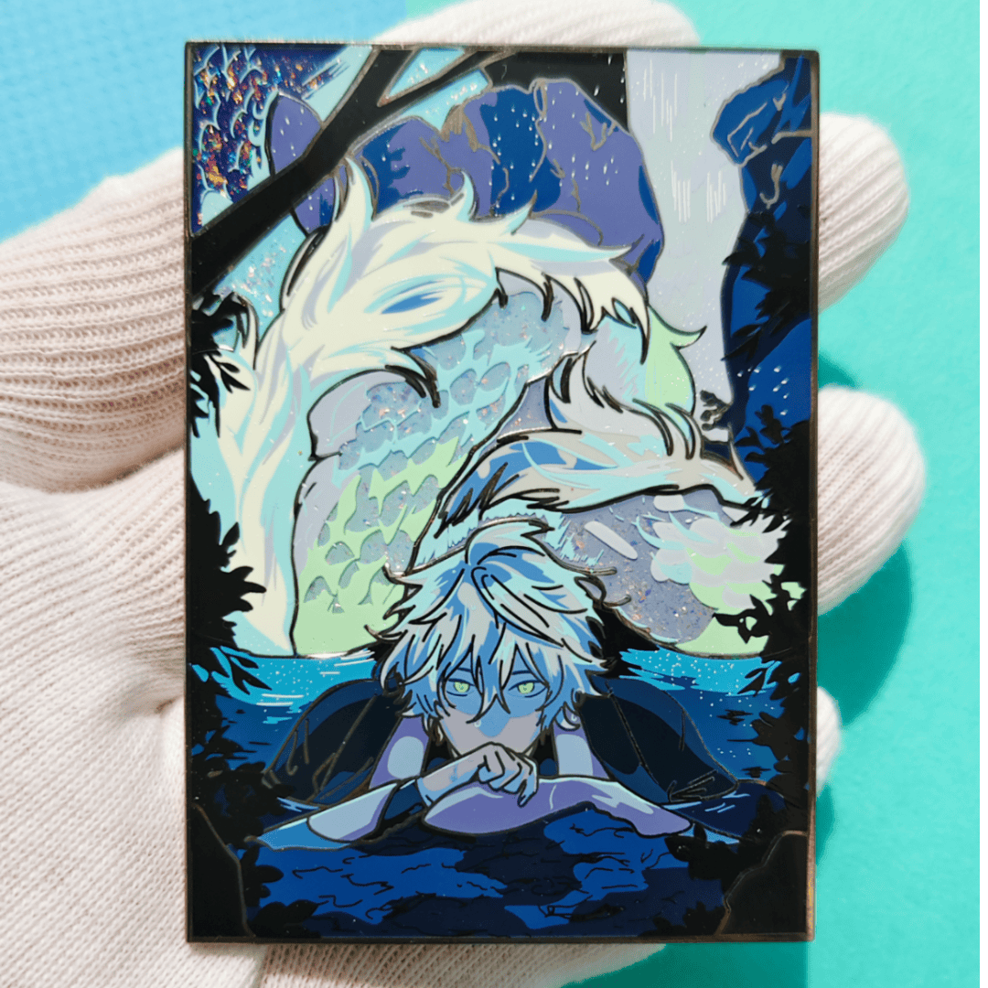 opal enamel pin