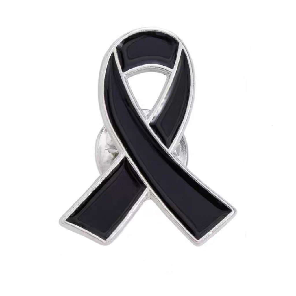 black ribbon pin