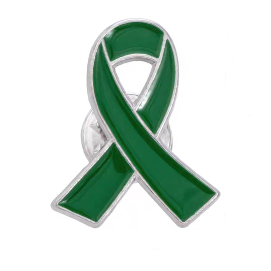 green ribbon pin