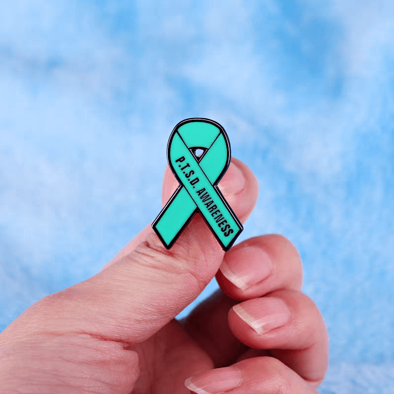 ptsd awareness ribbon pin