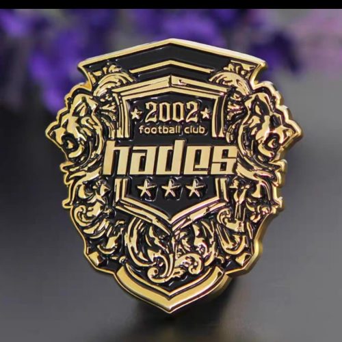 hades 2002 football club die struck pin